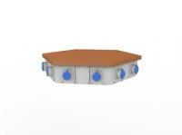 Верхний блок электропитания для шеститумбового верстака WOKER PRO