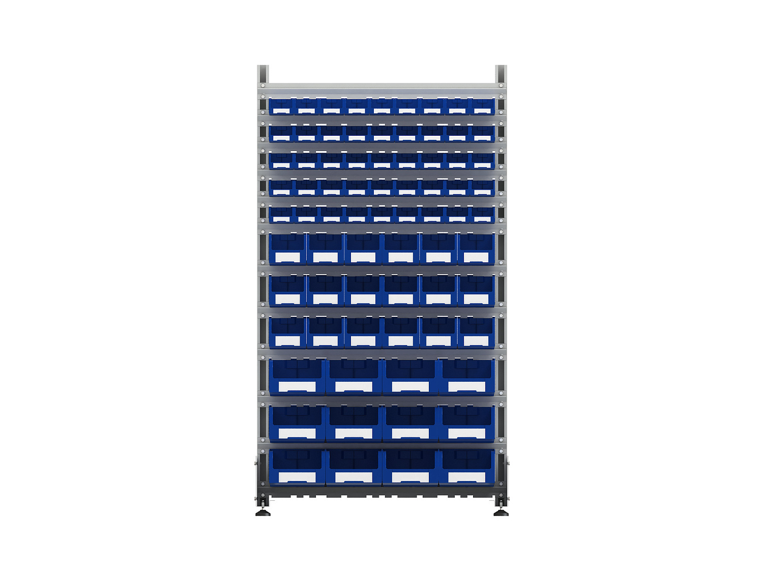 Стеллаж для пластиковых лотков SORTEX двухсторонний 1800x1000x800.06