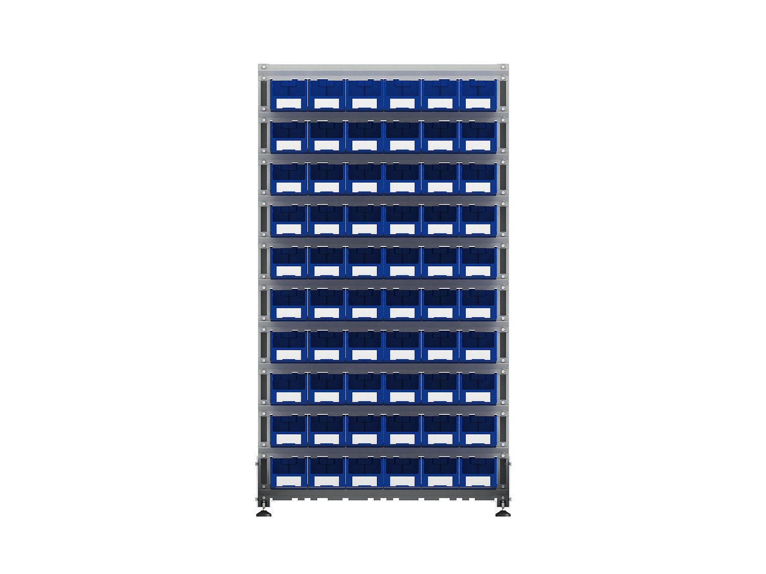 Стеллаж для пластиковых лотков SORTEX односторонний 1800x1000x450.02