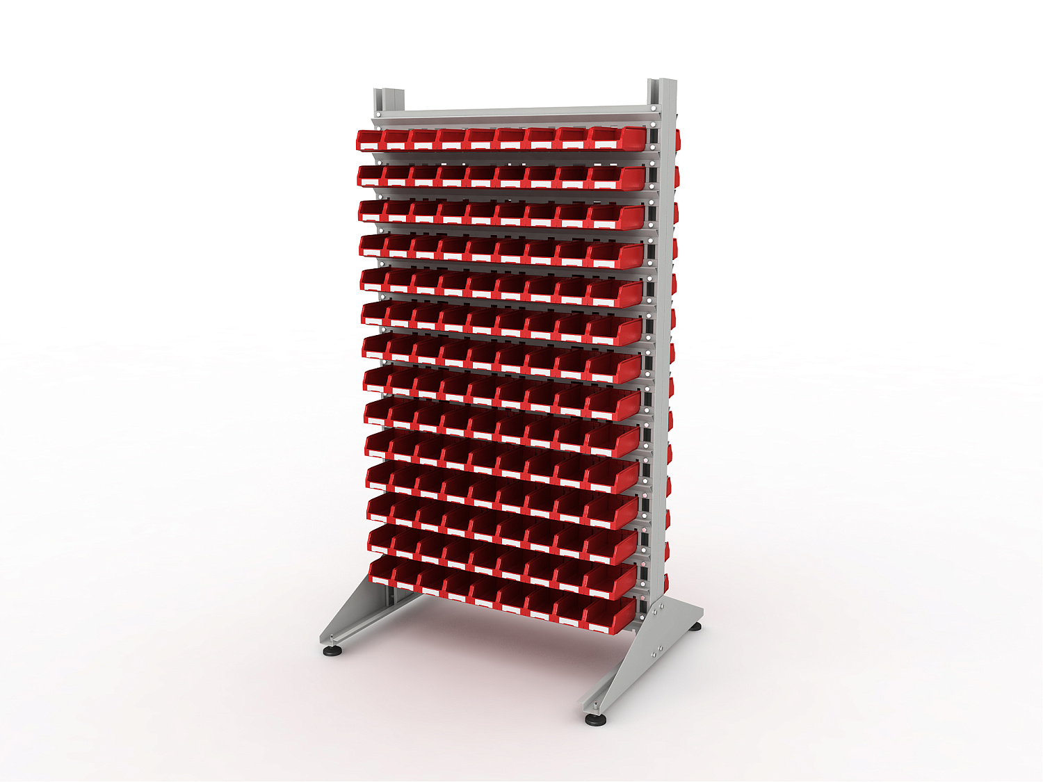 Стеллаж для пластиковых лотков SORTEX двухсторонний 1800x1000x800.01