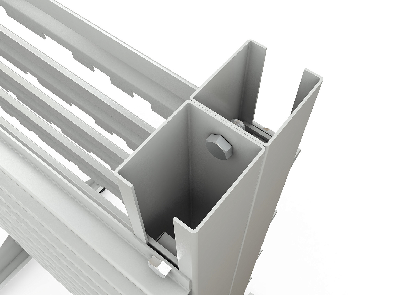 Стеллаж для пластиковых лотков SORTEX двухсторонний 1500x1000x800.05