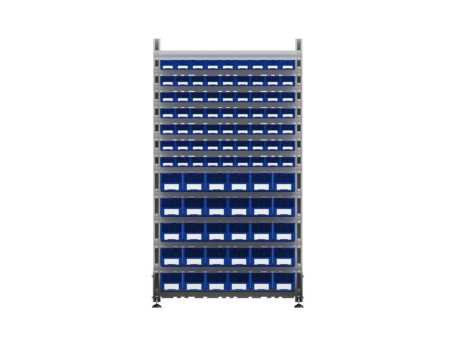 Стеллаж для пластиковых лотков SORTEX двухсторонний 1800x1000x800.05