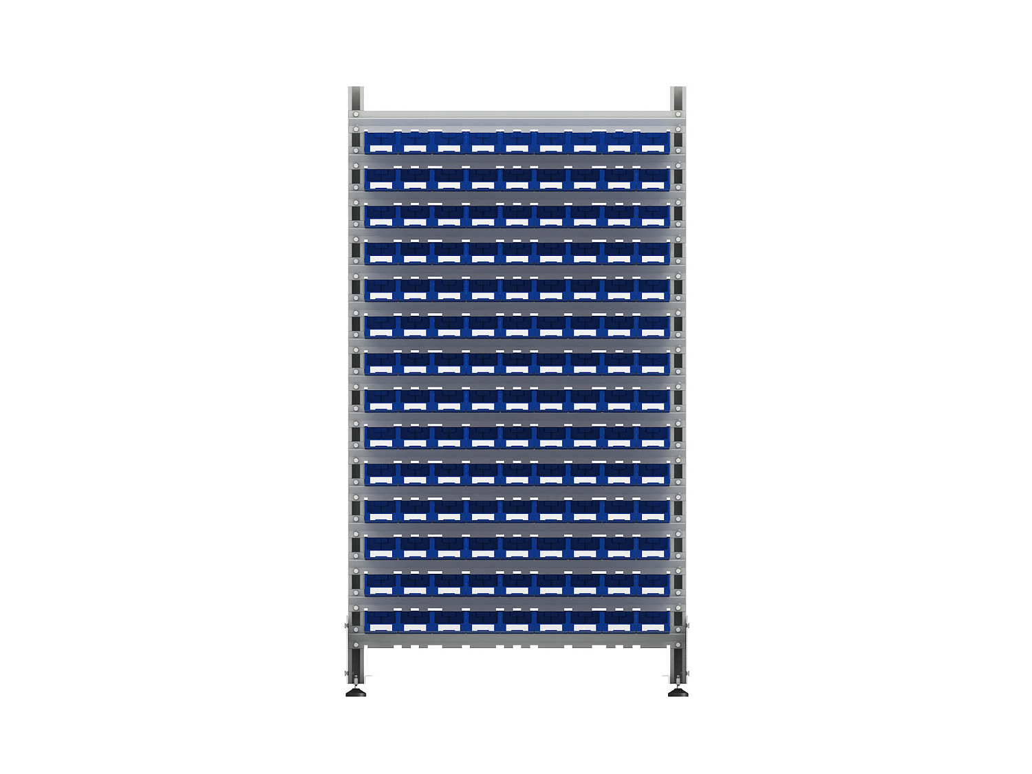 Стеллаж для пластиковых лотков SORTEX односторонний 1800x1000x450.01