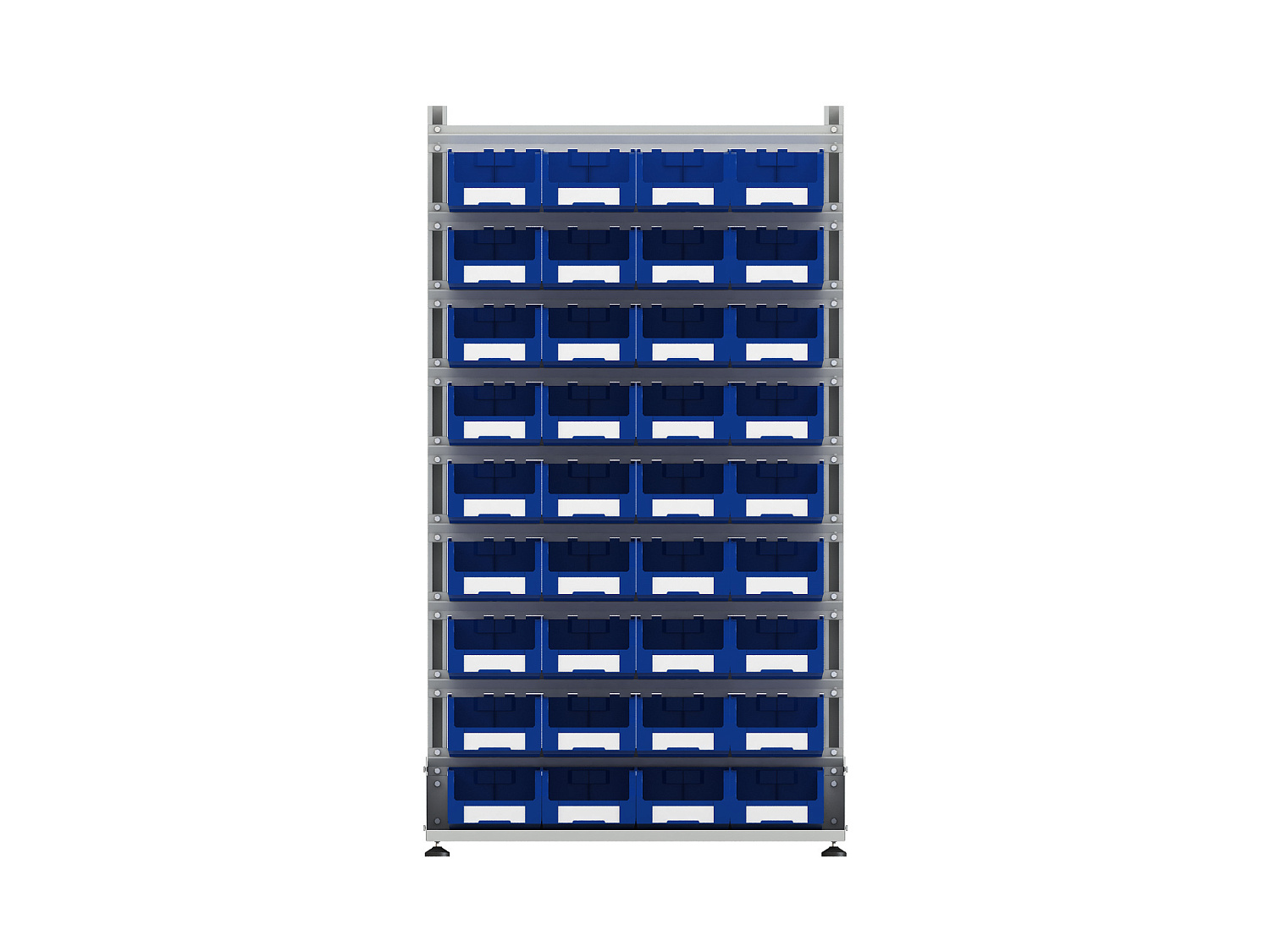 Стеллаж для пластиковых лотков SORTEX односторонний 1800x1000x450.03