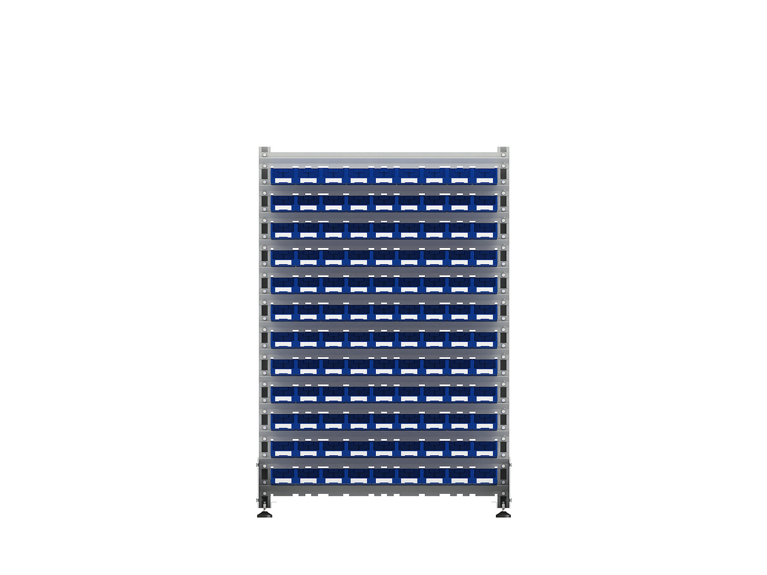 Стеллаж для пластиковых лотков SORTEX двухсторонний 1500x1000x800.01