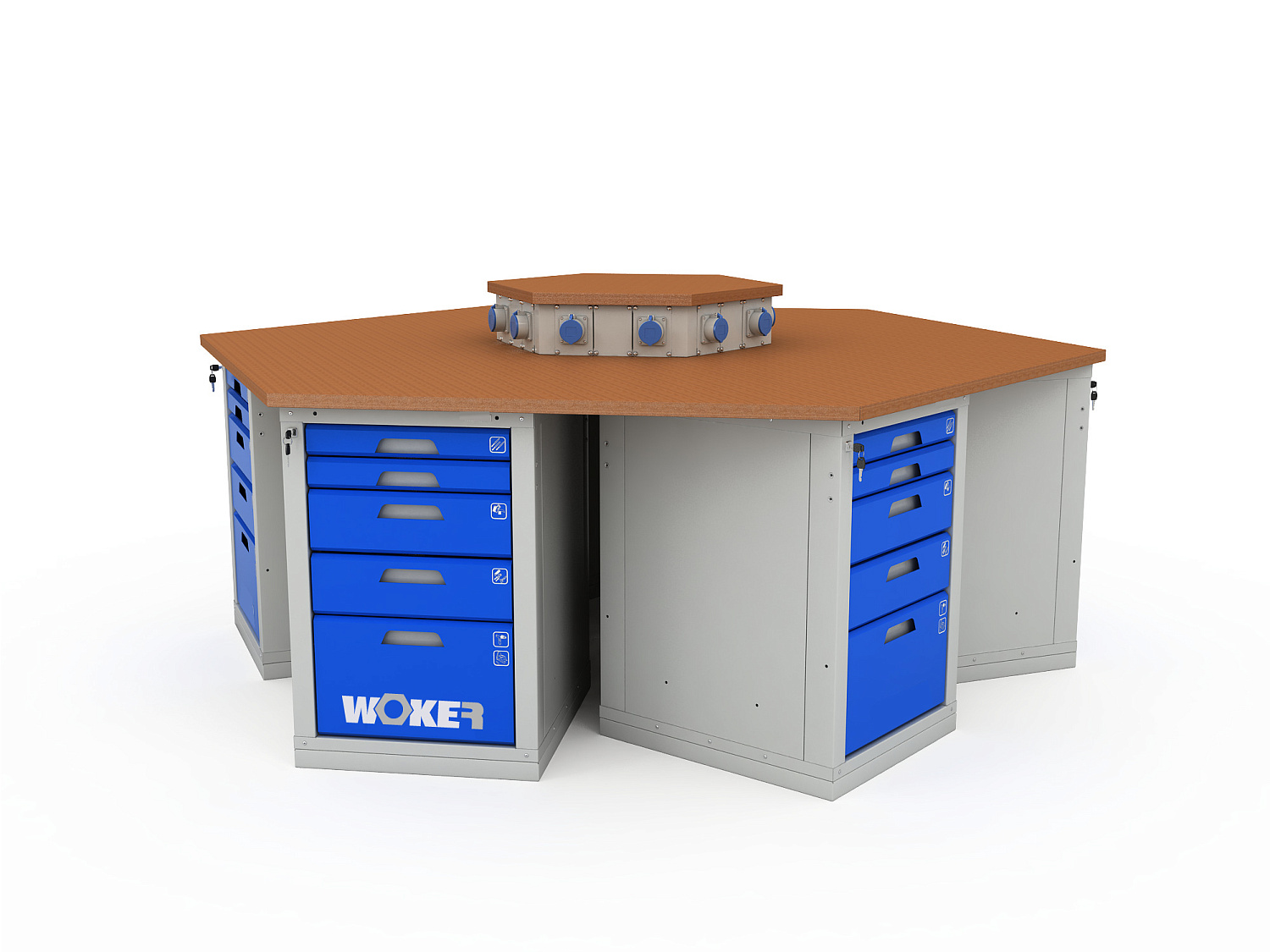 Верстак шеститумбовый WOKER PRO 6005.2500 Верстак шеститумбовый WOKER PRO 6005.2500