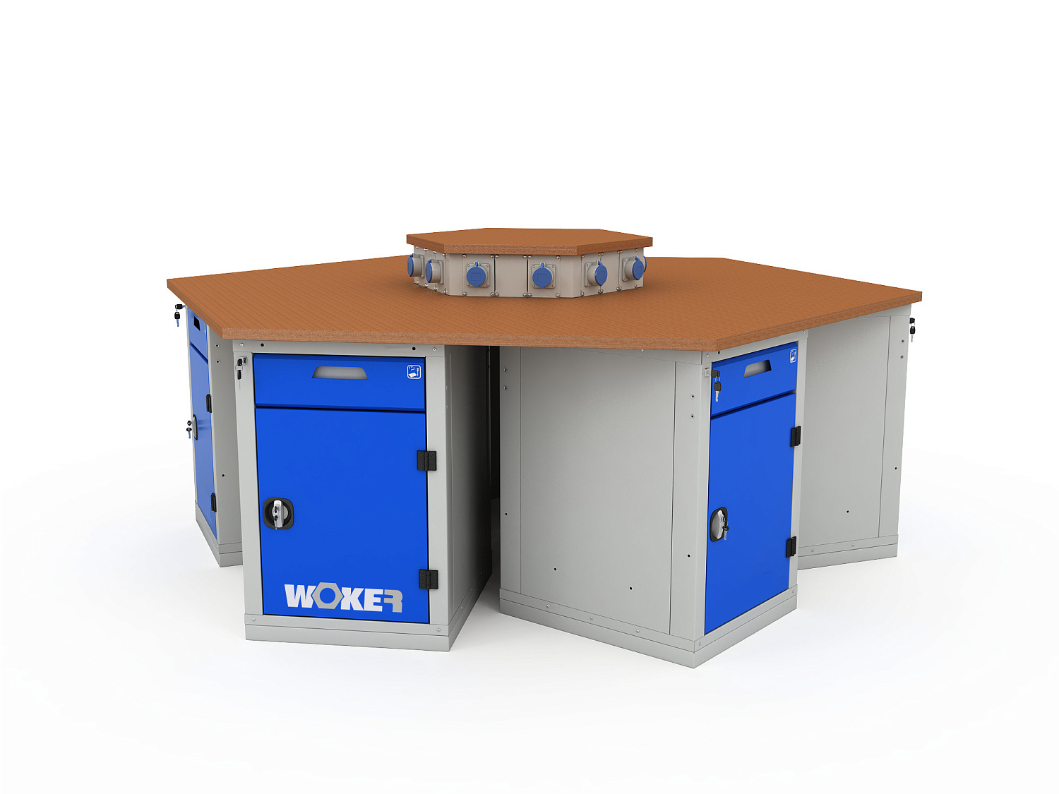 Верстак шеститумбовый WOKER PRO 6002.2500 Верстак шеститумбовый WOKER PRO 6002.2500