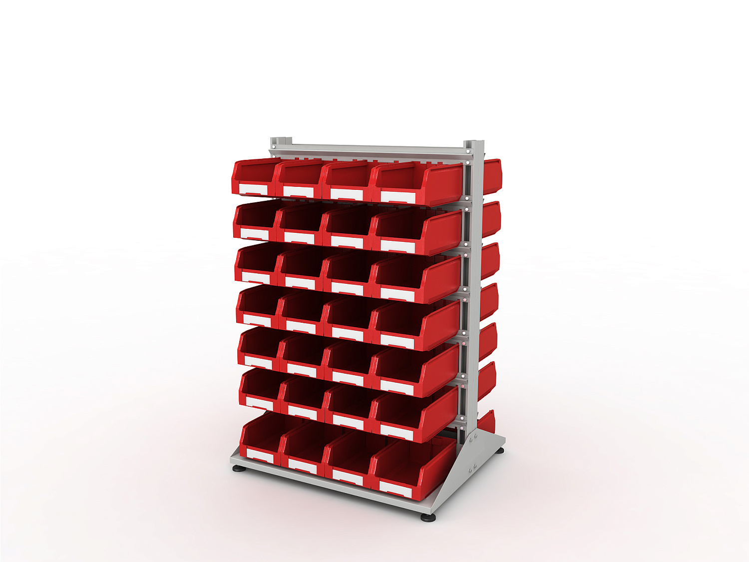 Стеллаж для пластиковых лотков SORTEX двухсторонний 1500x1000x800.03