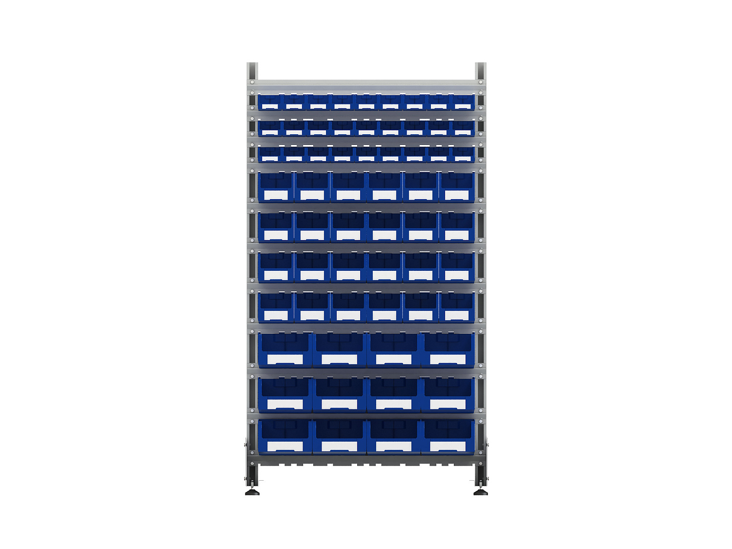 Стеллаж для пластиковых лотков SORTEX двухсторонний 1800x1000x800.04