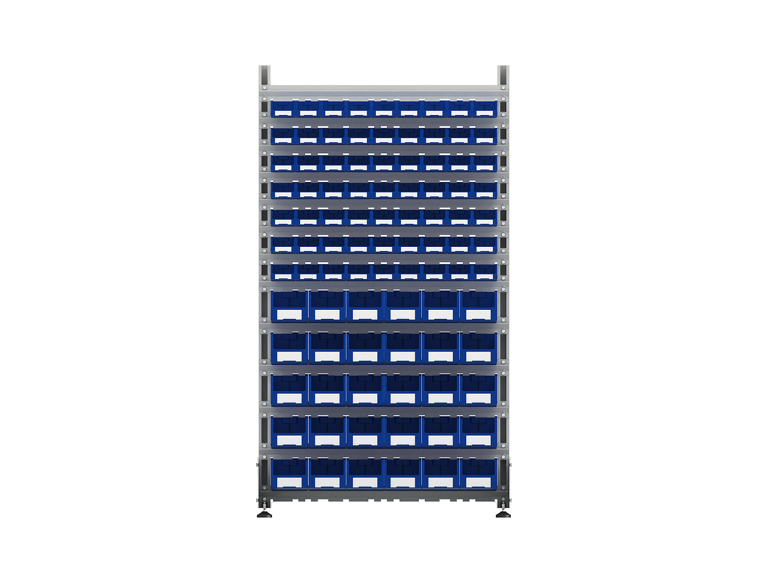 Стеллаж для пластиковых лотков SORTEX односторонний 1800x1000x450.04
