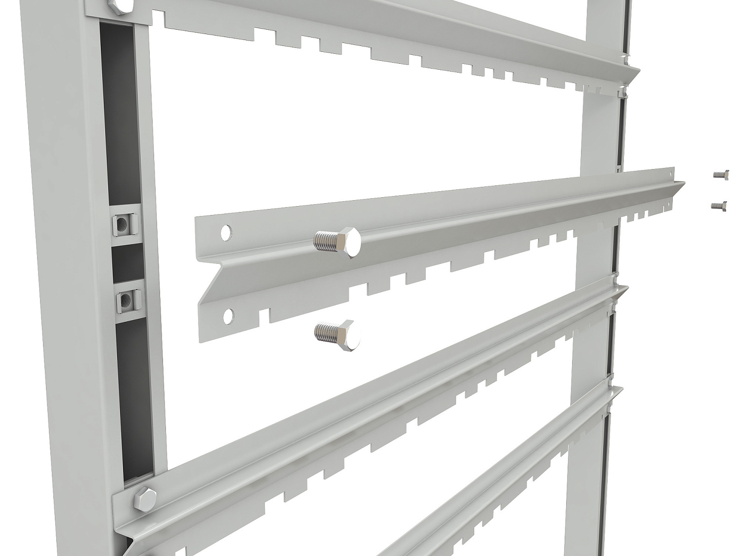 Стеллаж для пластиковых лотков SORTEX двухсторонний 1800x1000x800.06